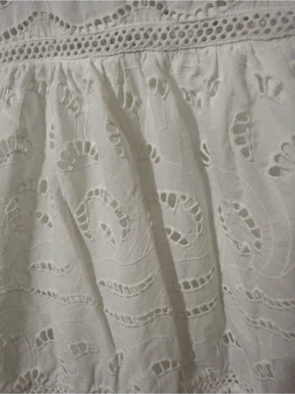 LOFT White Eyelet Skater Dress
